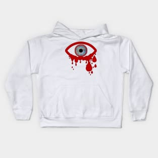 Red eye with bloody tears. Kids Hoodie